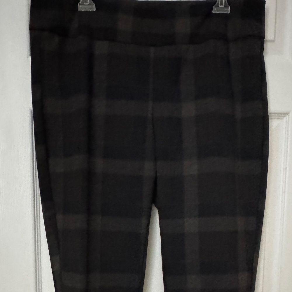 Zac and Rachel  - Brown and Navy plaid dress slacks.